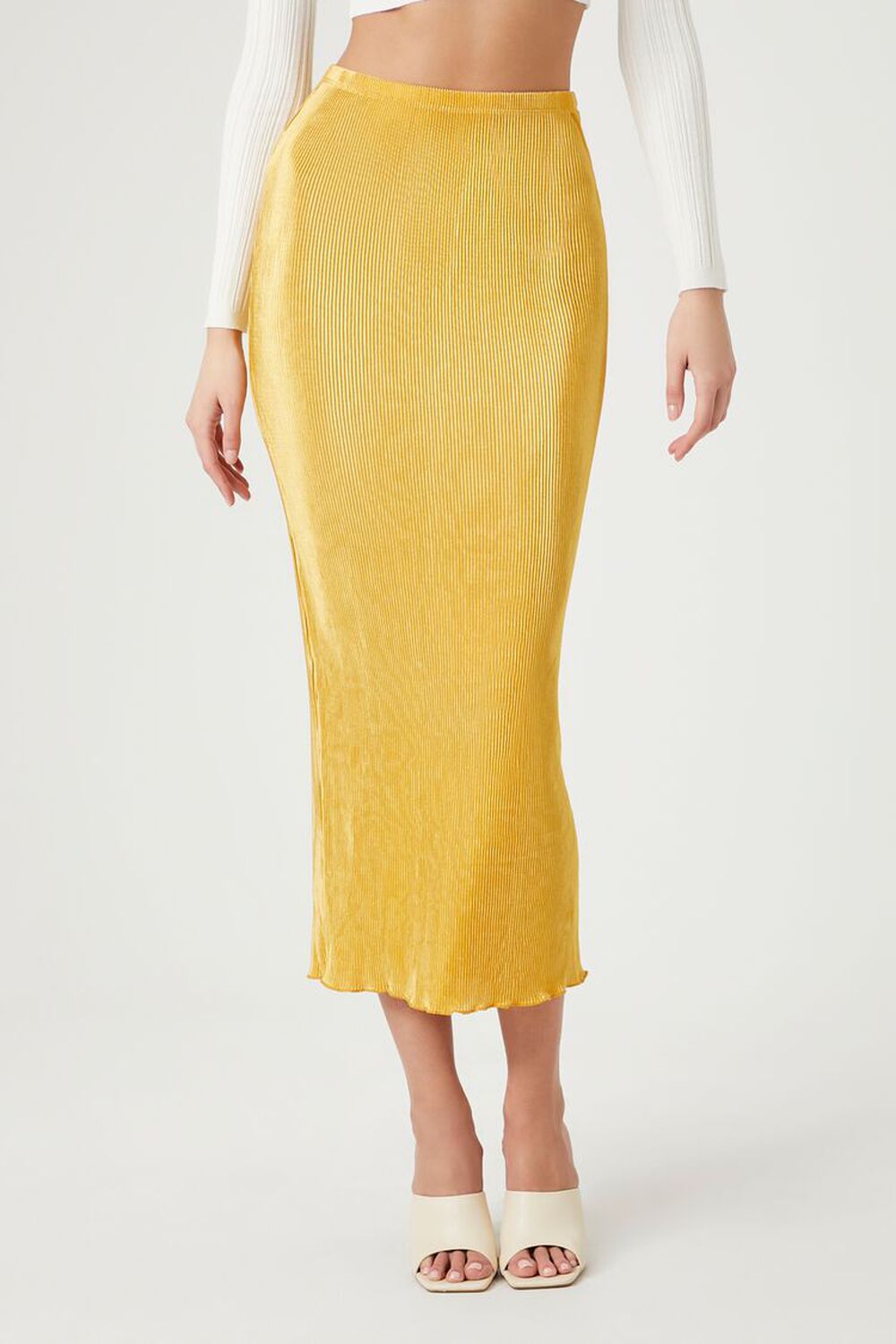 Lettuce-Edge Midi Skirt